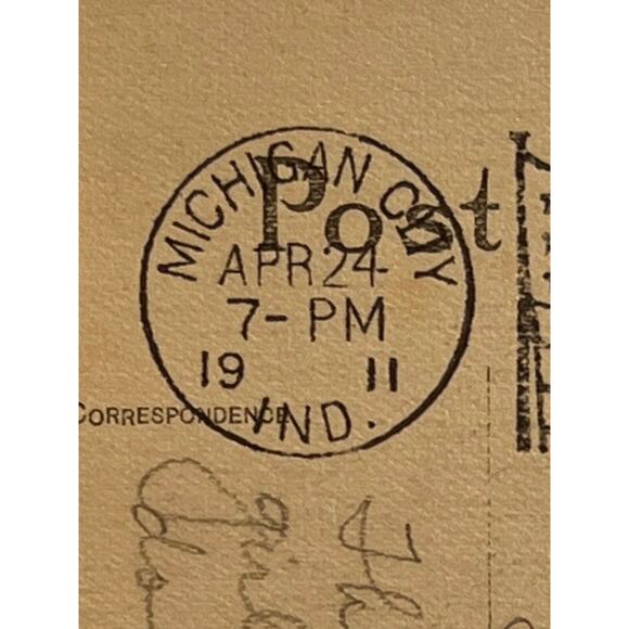 Antique 1911 Ephemera Postcard Humorous Message Dutch Girl Dog Windmill Posted - Picture 6 of 6